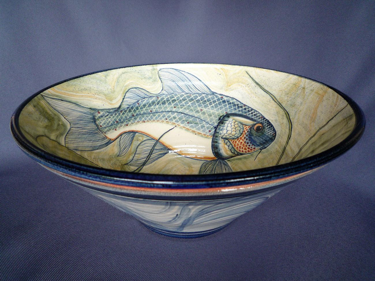 Adrian Brough Large Ceramic Fish Bowl