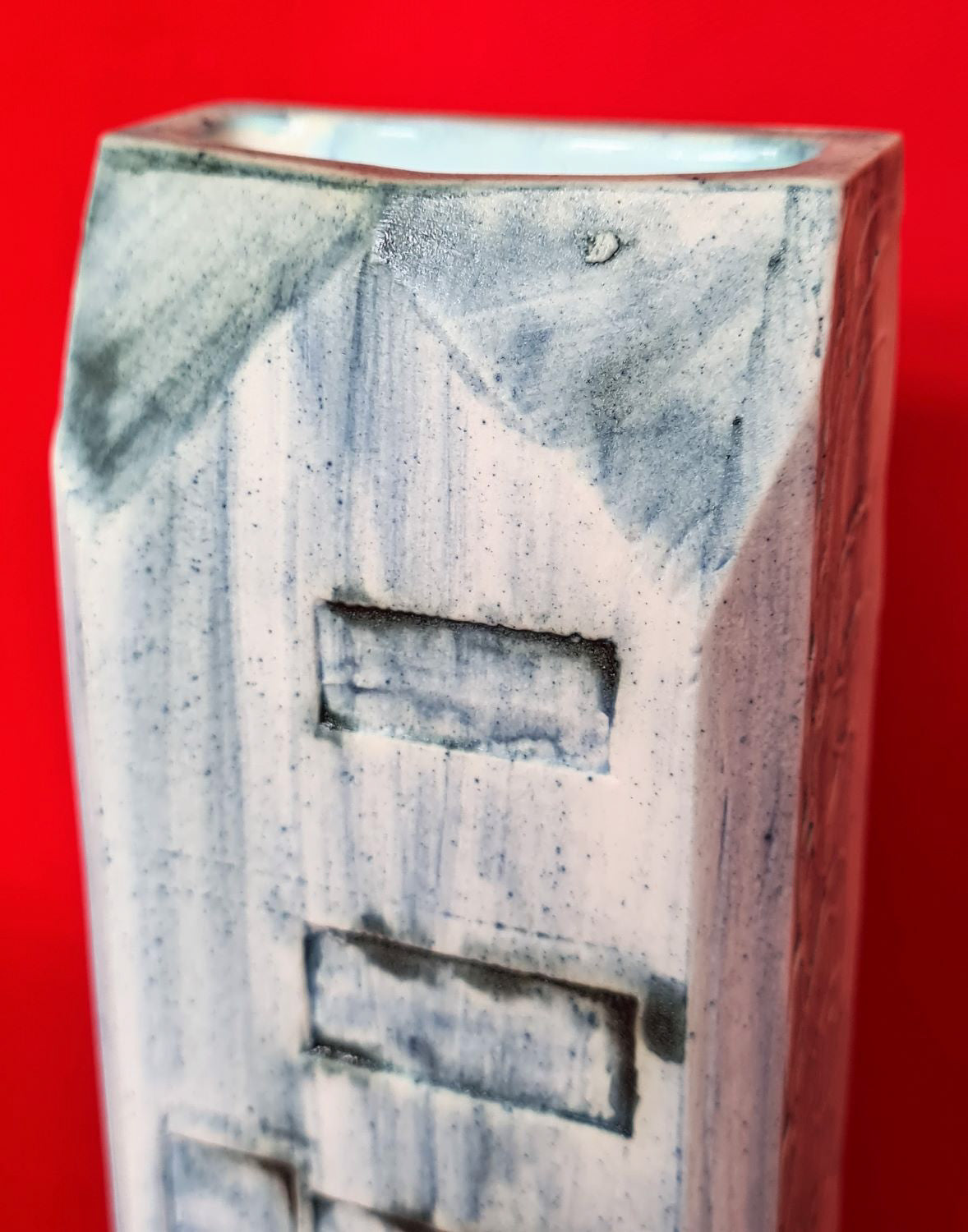 Carn Pottery Blue Glaze House Vase