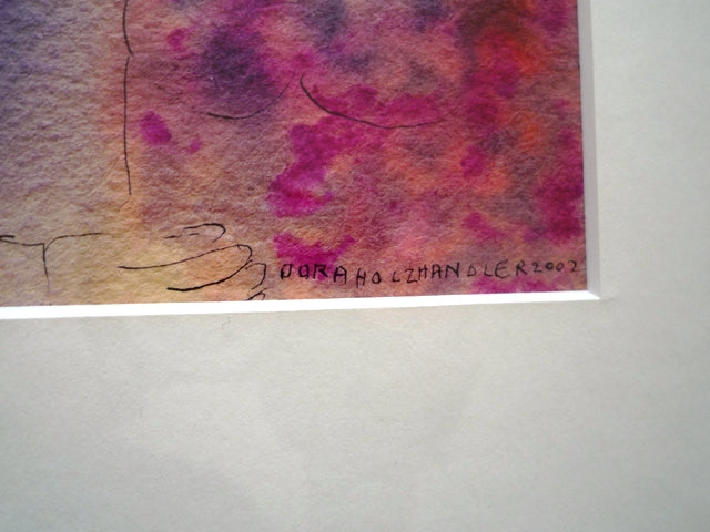 Dora Holzhandler The Kiss watercolour painting