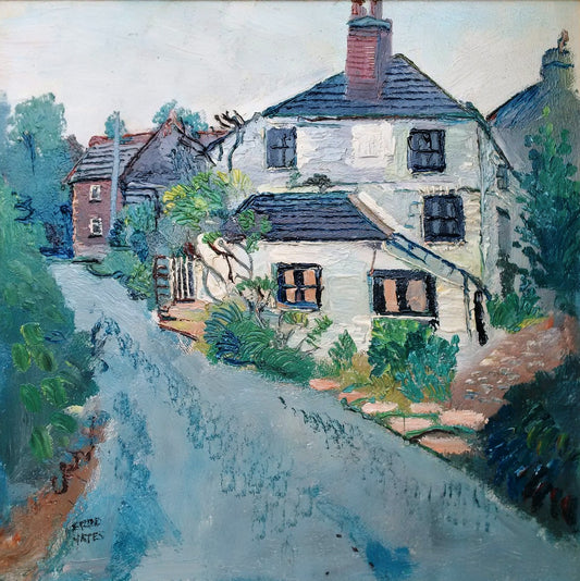 Fred Yates Cottage on a Country Lane oil painting
