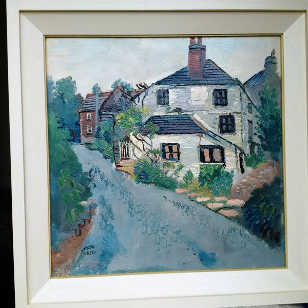 Fred Yates Cottage on a Country Lane oil painting