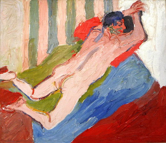 Fred Yates Male Nude oil on canvas