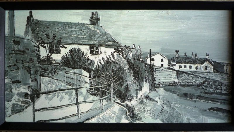 Fred Yates Marazion Sea Front early oil on board