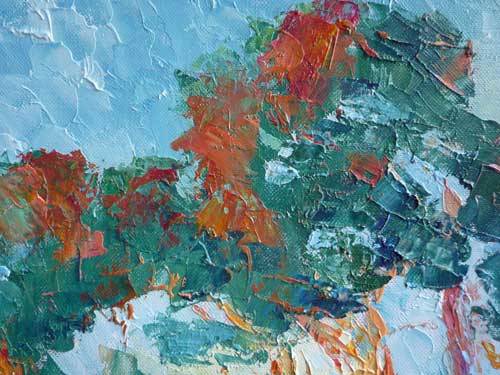 Joan Speight Majestic Pines oil painting on board
