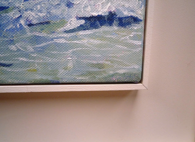 Joan Speight Wild Seas Marazion acrylic on canvas