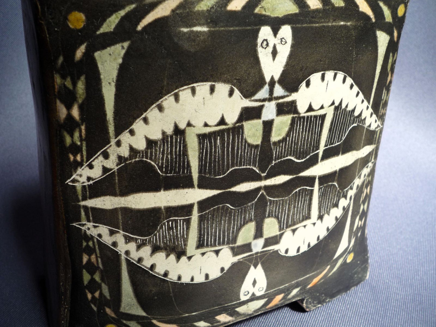 John Bedding Illustrated Ceramic Bottle Vase
