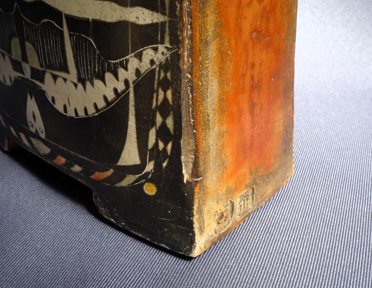 John Bedding Illustrated Ceramic Bottle Vase