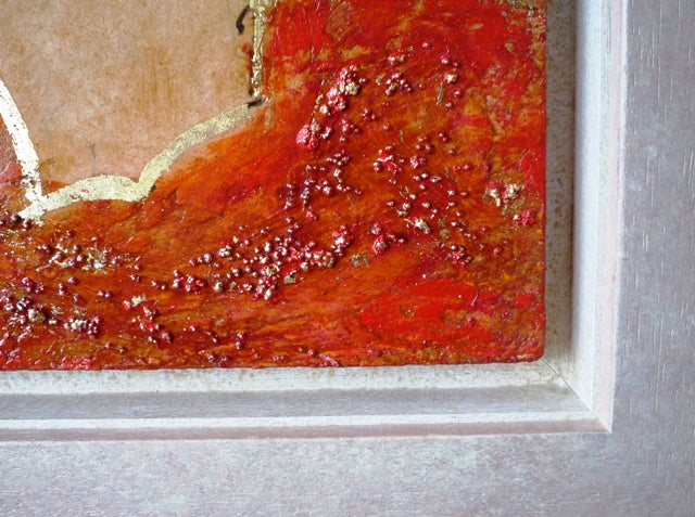 John Emanuel Classical Head oil and gold leaf on panel