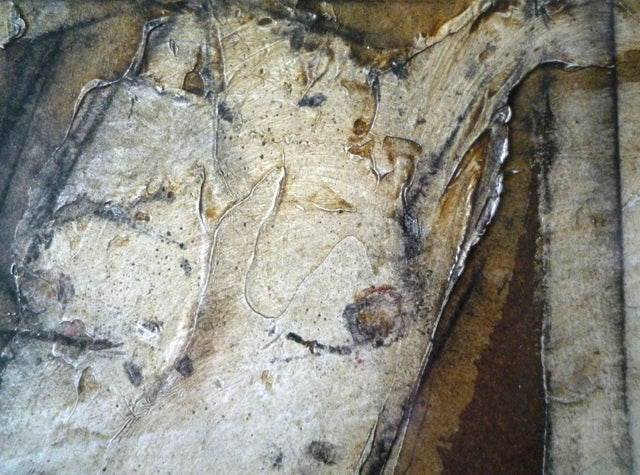 John Emanuel Figure oil and mixed media on paper