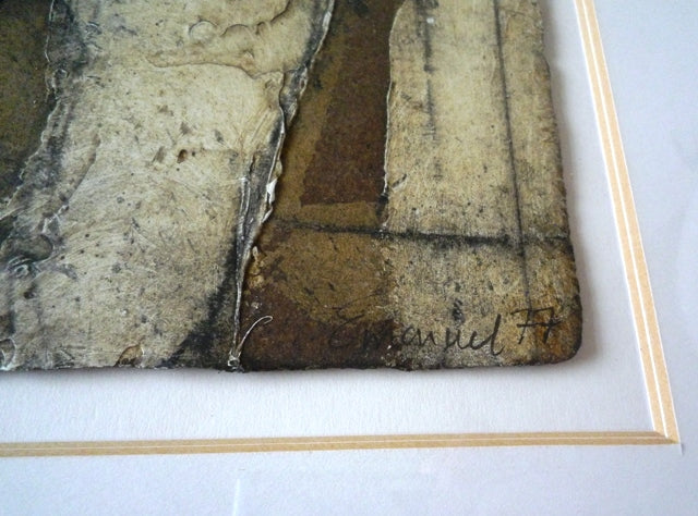 John Emanuel Figure oil and mixed media on paper