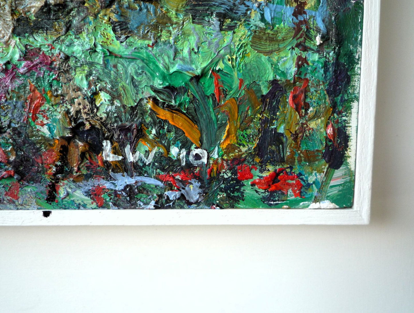 Linda Weir Anemones and Lifeboat Tea Towel oil painting