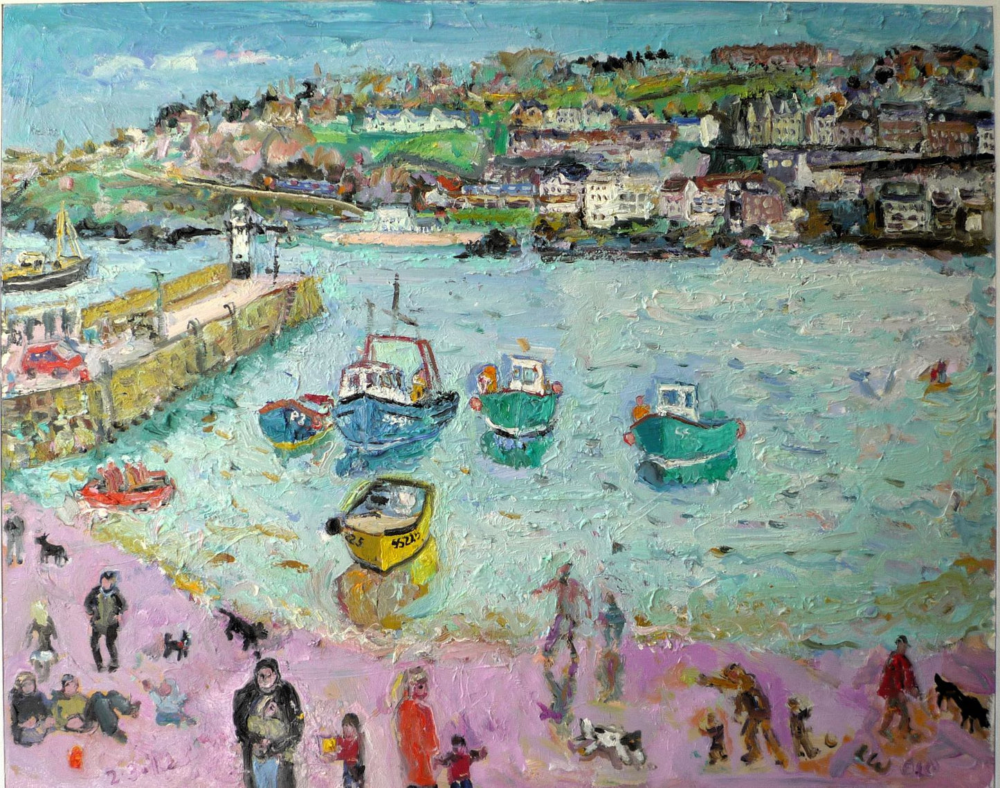 Linda Weir St Ives Harbour 2nd March 2010 oil painting
