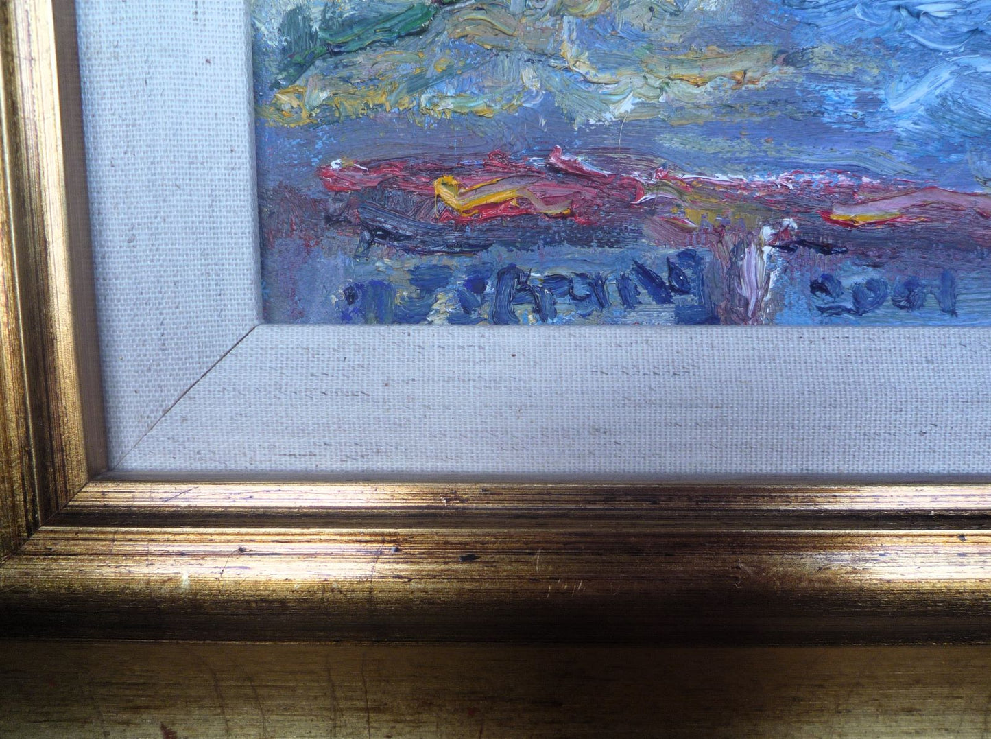 Michael Strang Near Notre Dame oil on canvas painting