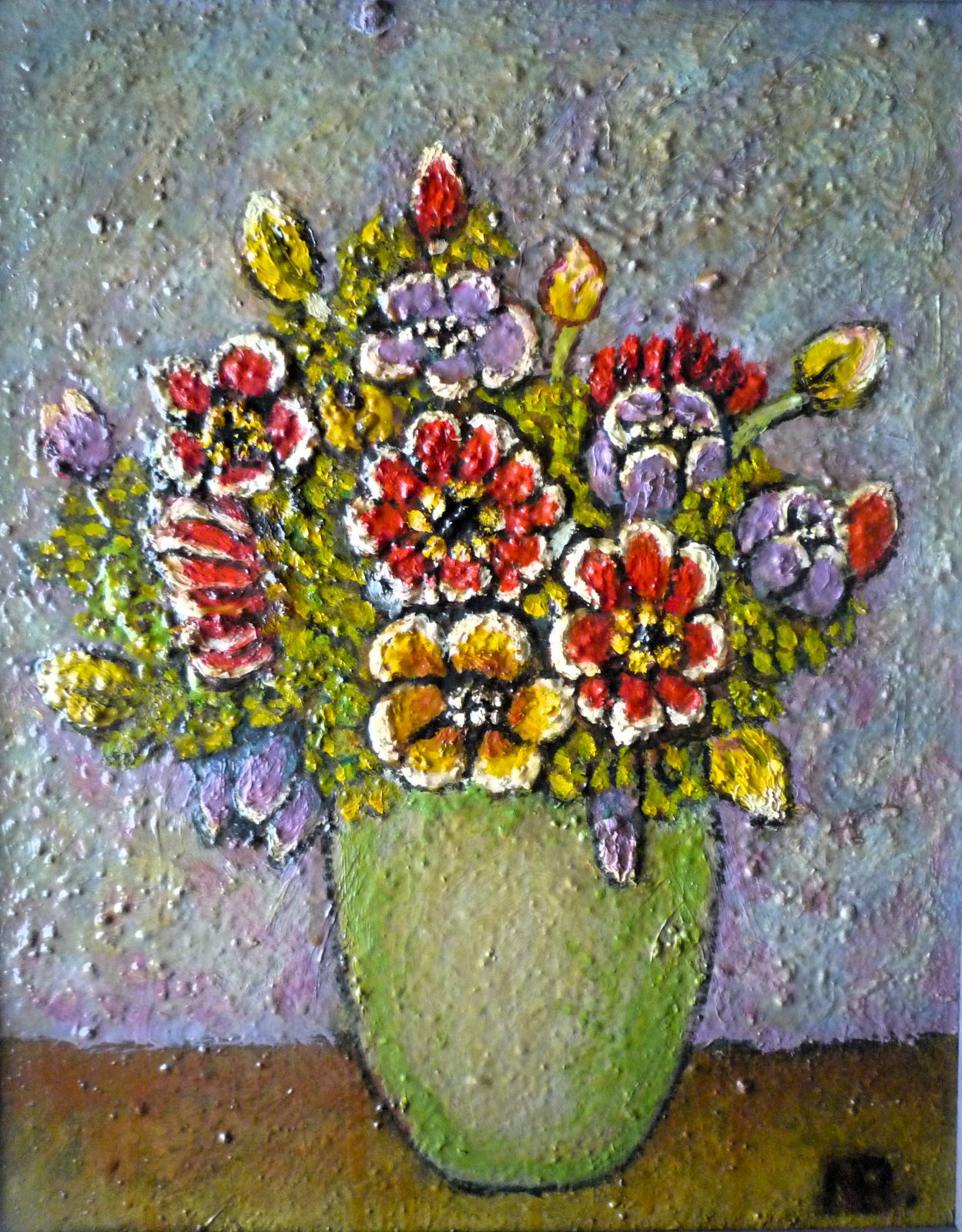 Norman Bray Modern British Still Life Flowers in a Vase