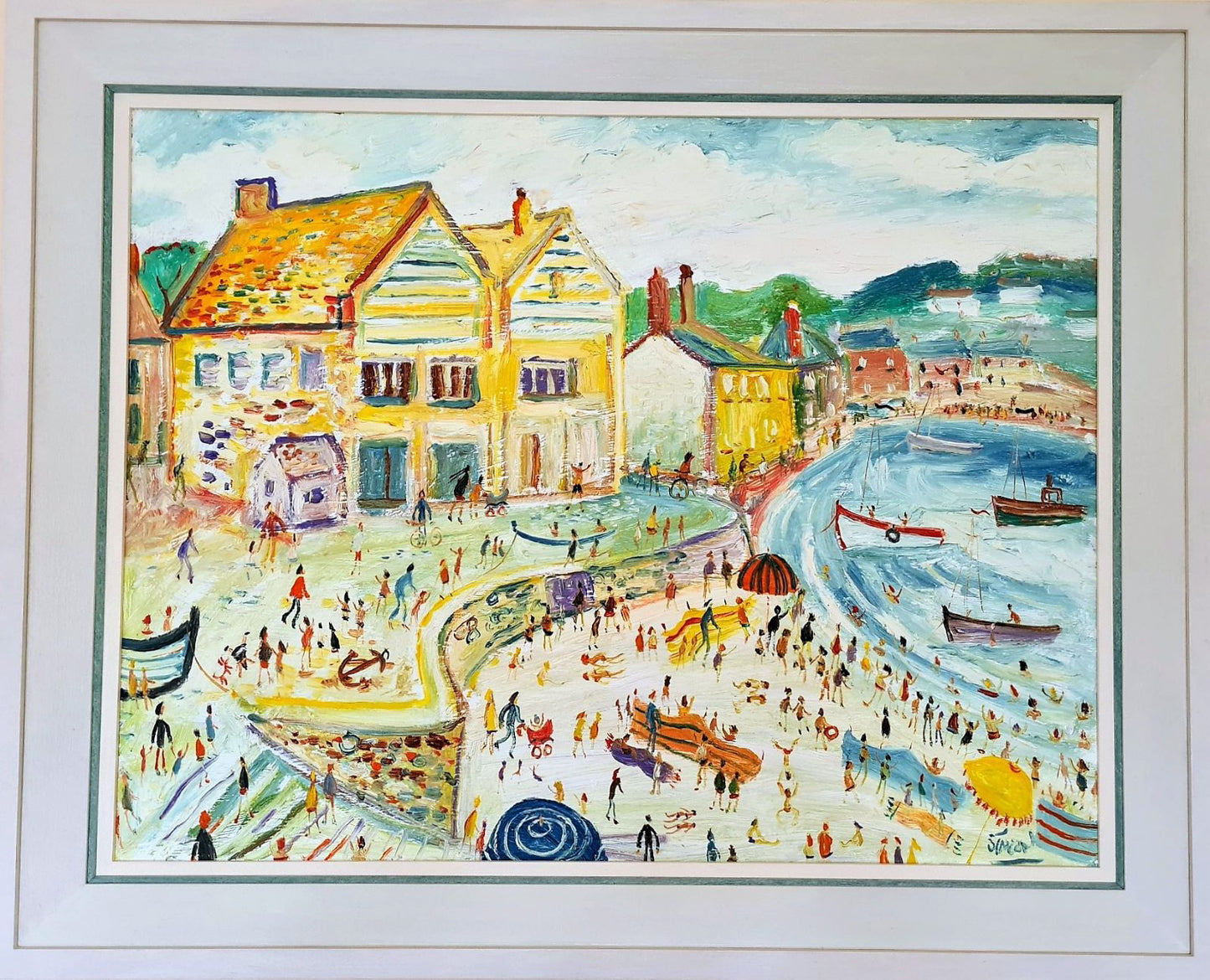 Simeon Stafford Mousehole Harbour oil on board