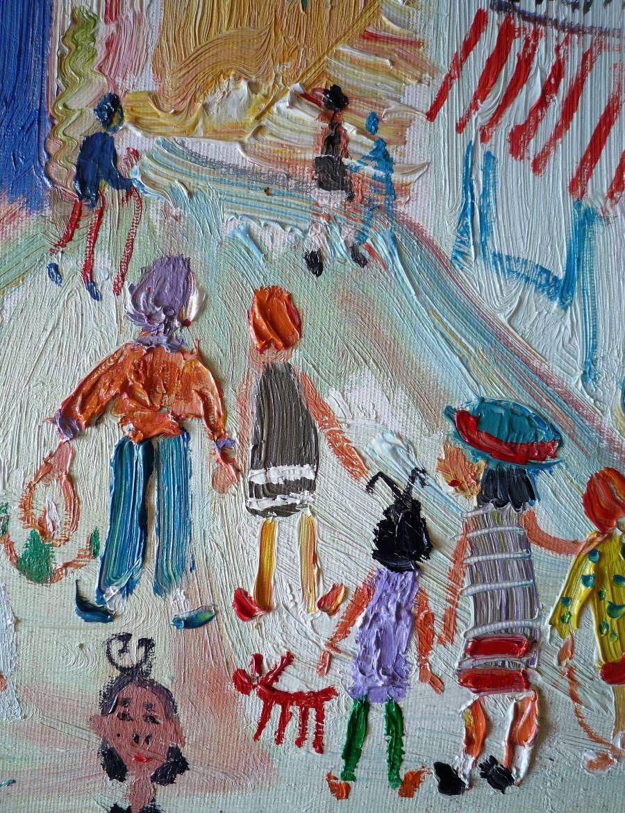 Simeon Stafford St Ives Street Scene oil painting