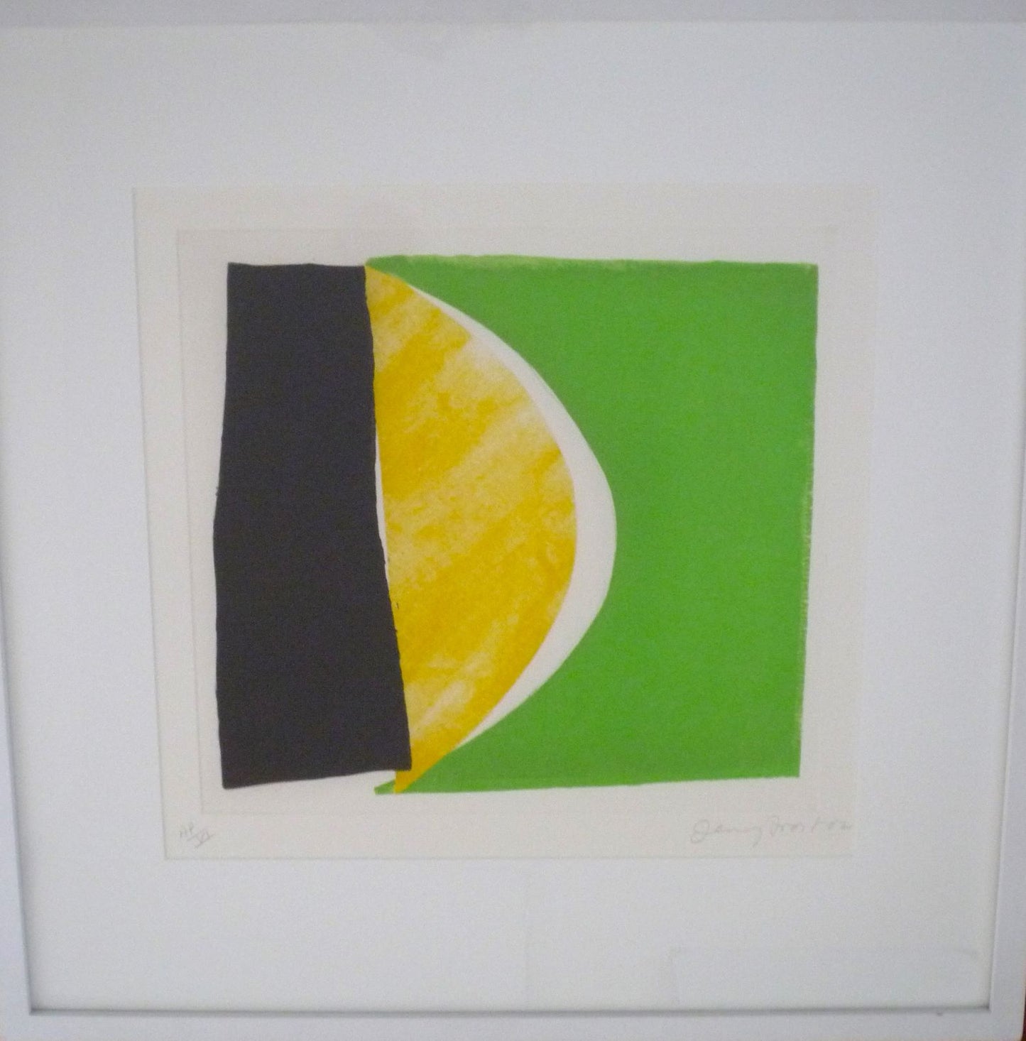 Sir Terry Frost Lemon Green and Black limited edition signed print