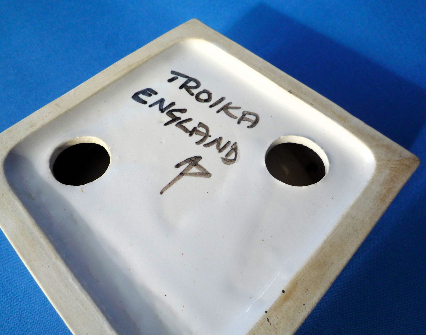 Troika Pottery Smooth Glaze Shallow Bowl