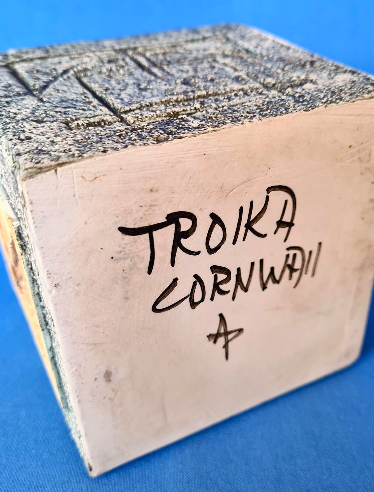 Troika Pottery Newlyn Cube by Avril Bennet