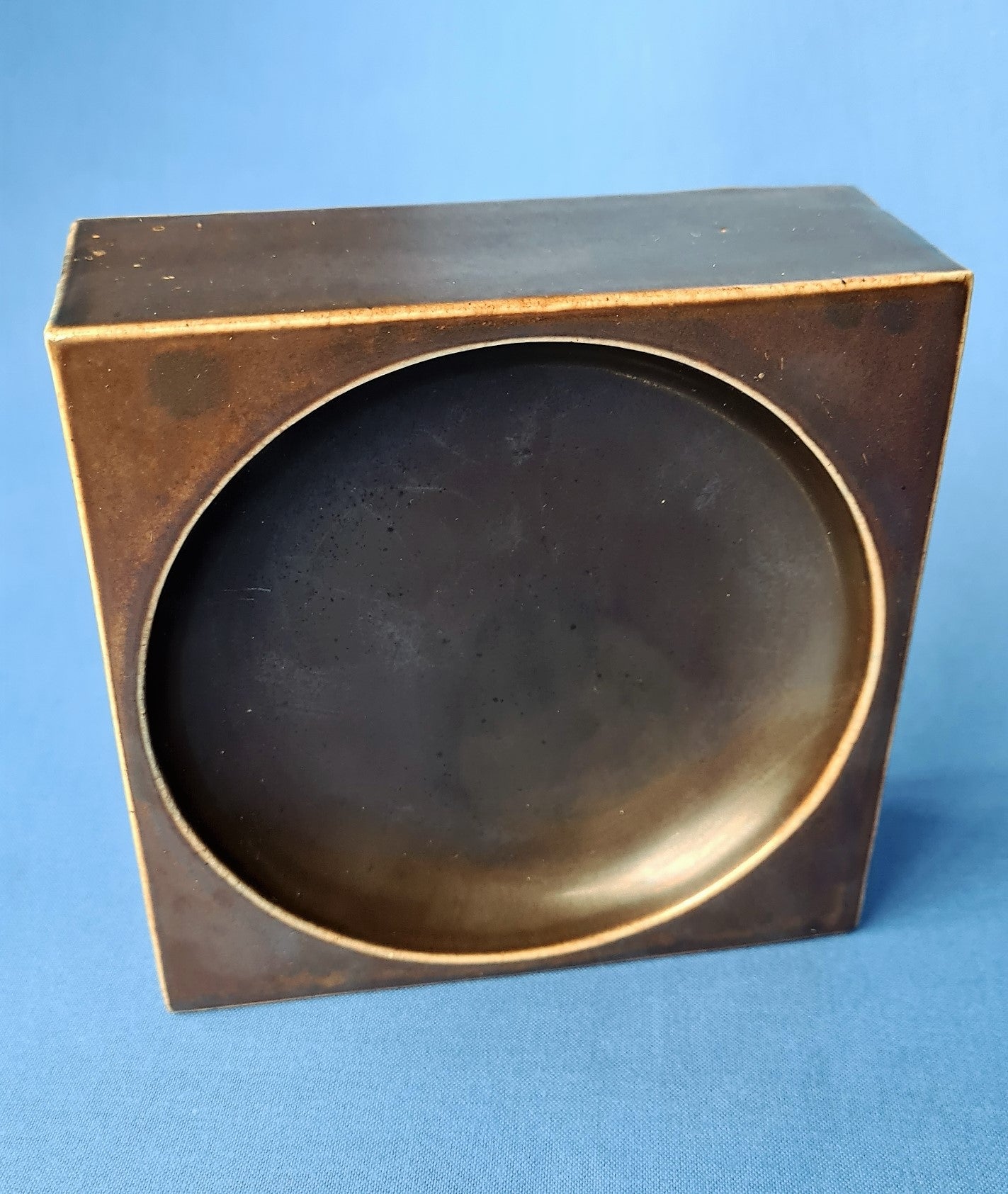 Troika Pottery Smooth Bronze Glaze Shallow Bowl