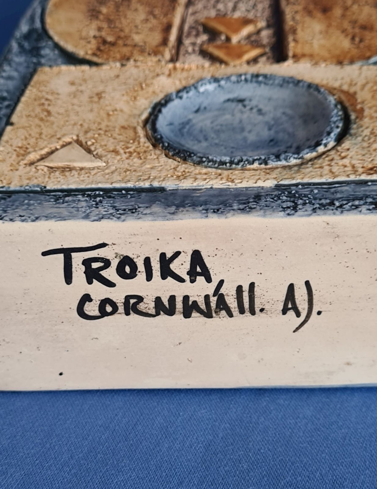 Troika Pottery Slab Vase by Anne Jones