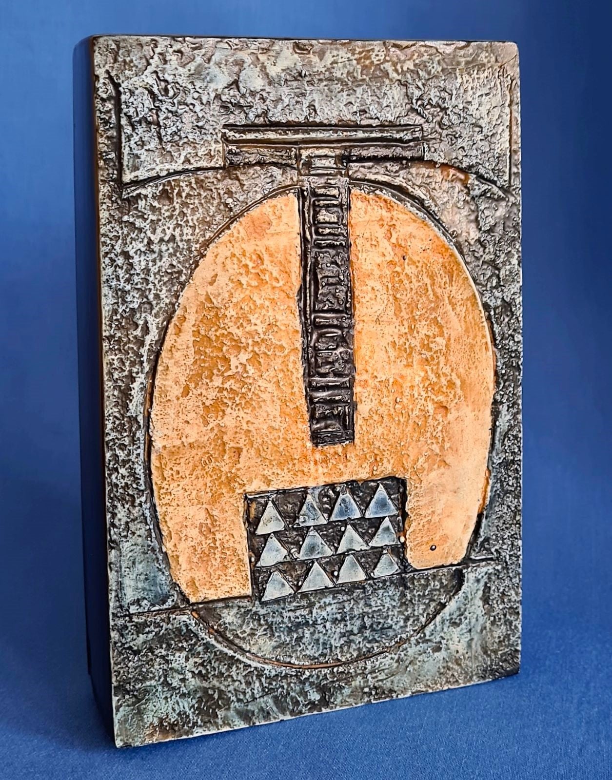 Troika Pottery Rough Textured Slab Vase by Linda Taylor