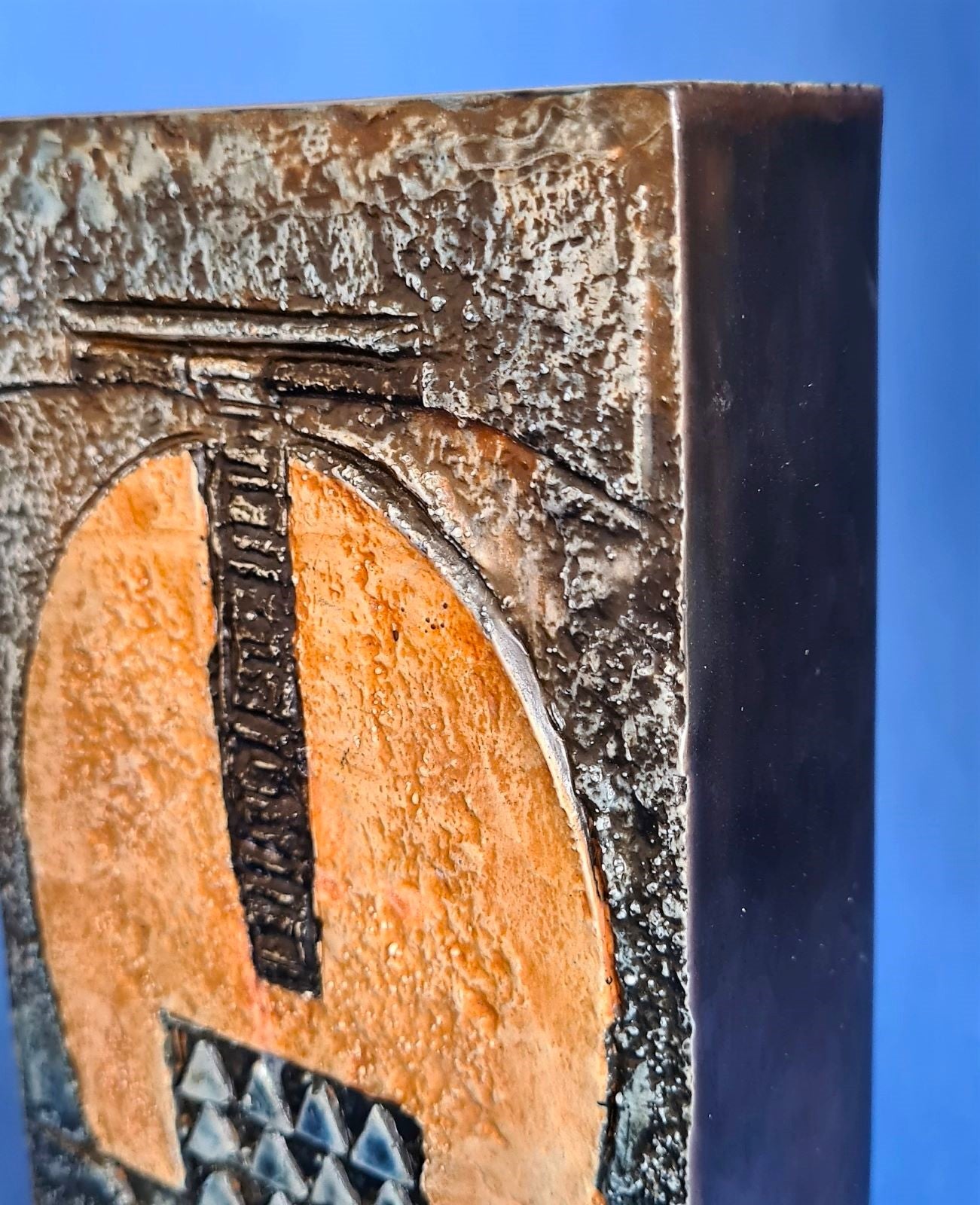 Troika Pottery Rough Textured Slab Vase by Linda Taylor