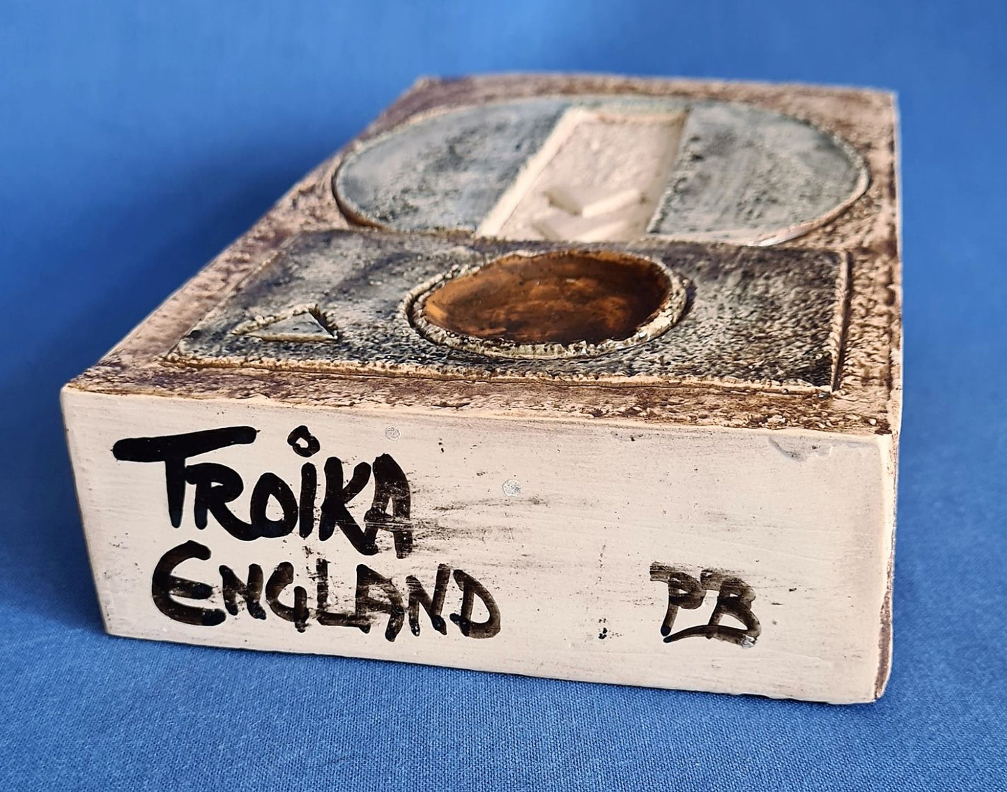 Troika Pottery Slab Vase by Penny Black