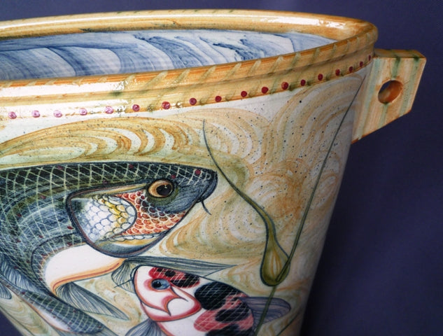 Adrian Brough Ceramic Koi Fish Oval