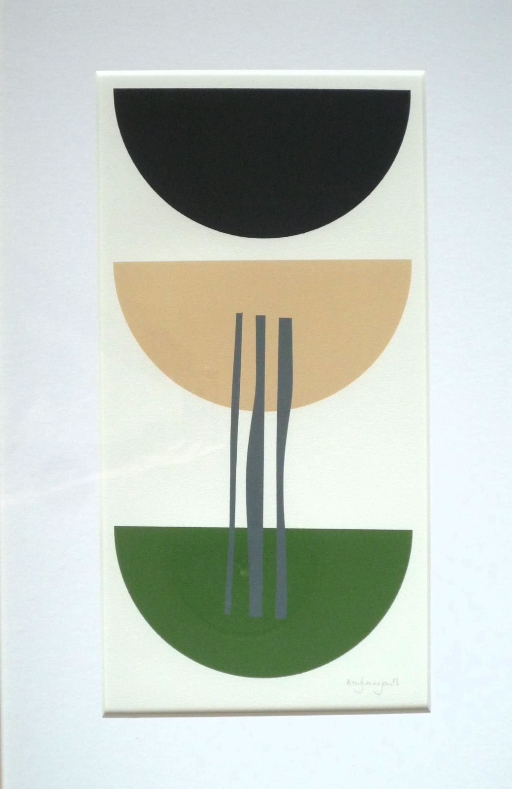 Amy Lanyon Signed Abstract monoprint