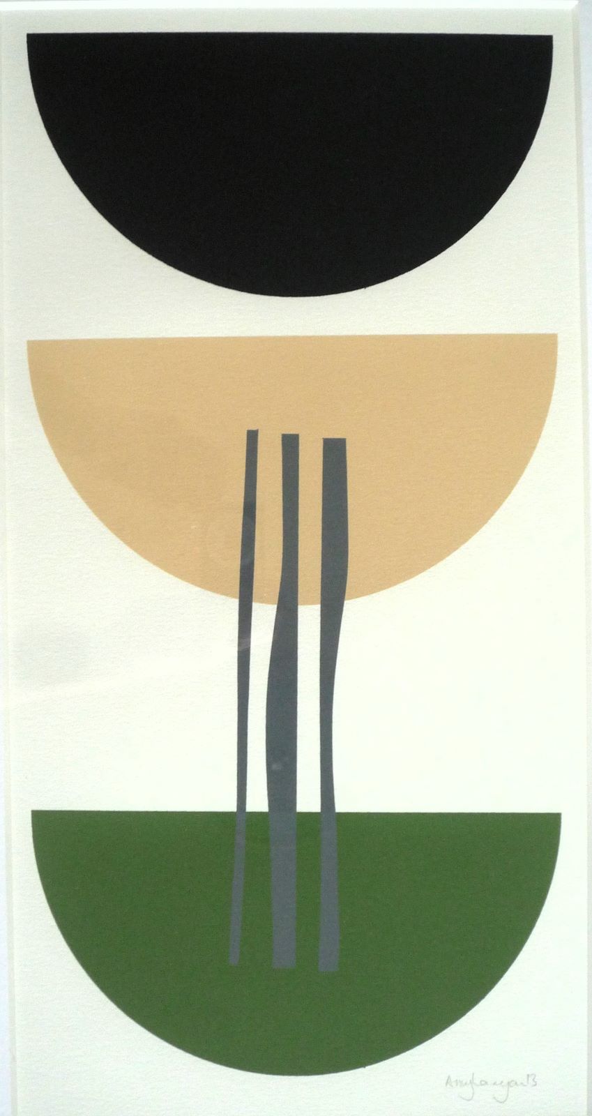 Amy Lanyon Signed Abstract monoprint