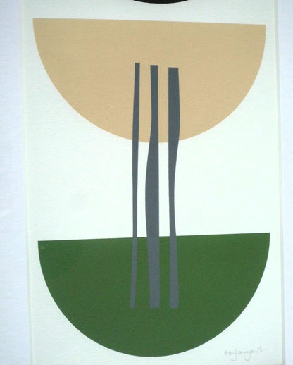 Amy Lanyon Signed Abstract monoprint