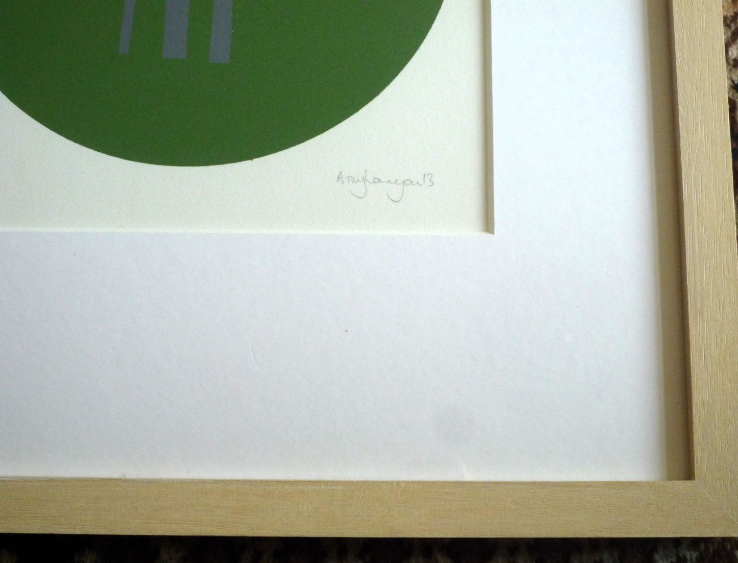 Amy Lanyon Signed Abstract monoprint