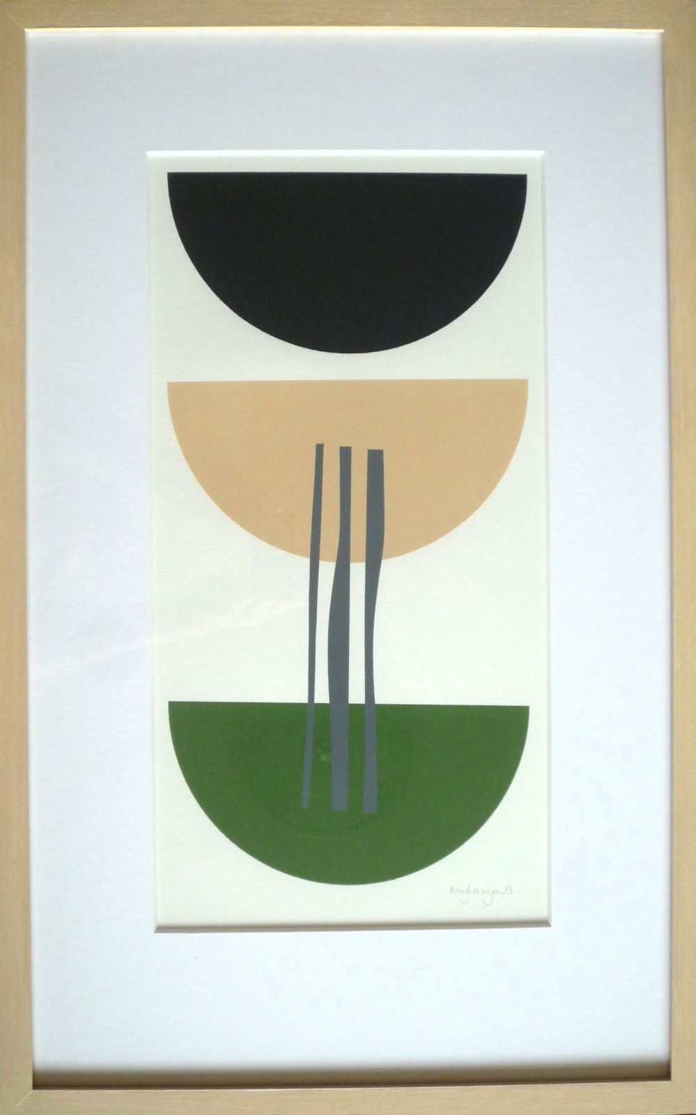 Amy Lanyon Signed Abstract monoprint