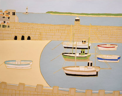 Bryan Pearce Boats St Ives Harbour limited edition signed print