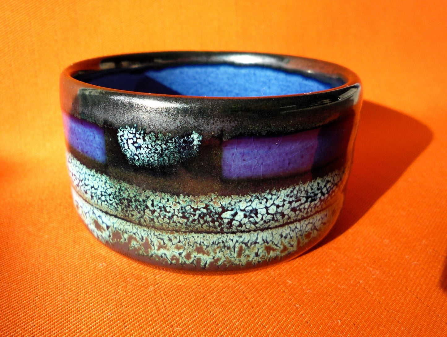 Celtic Pottery Blue Medallion Pattern Bowl