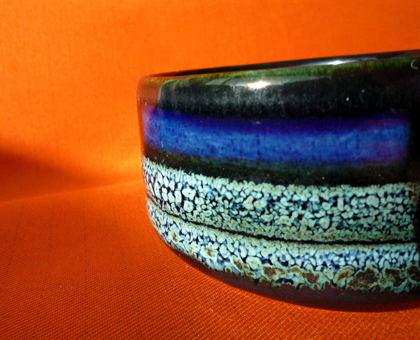 Celtic Pottery Blue Medallion Pattern Bowl
