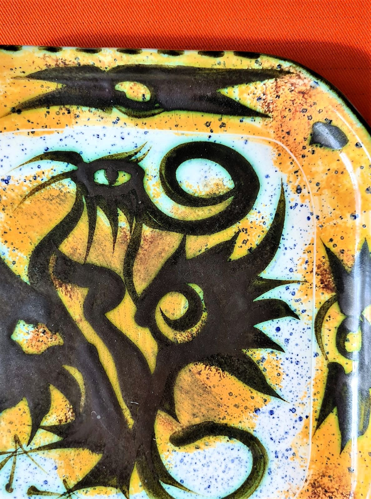 Celtic Pottery Newlyn Phoenix Pattern Platter