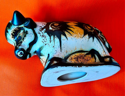 Celtic Pottery Mousehole Folk Pattern Bull