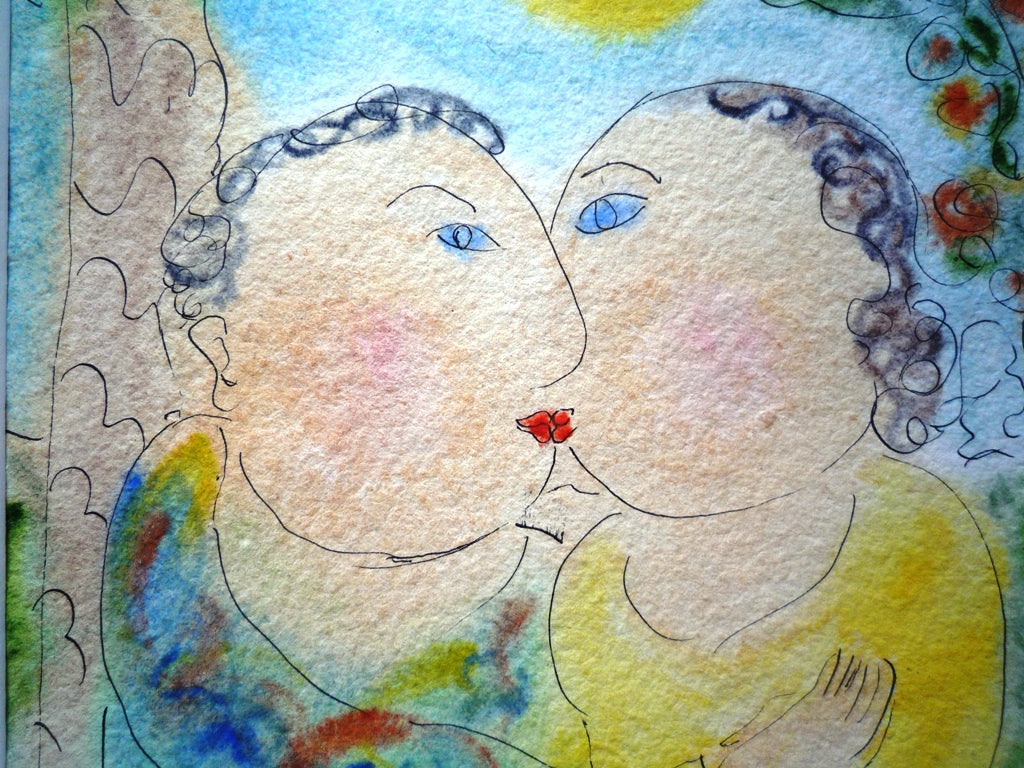 Dora Holzhandler The Couple watercolour painting