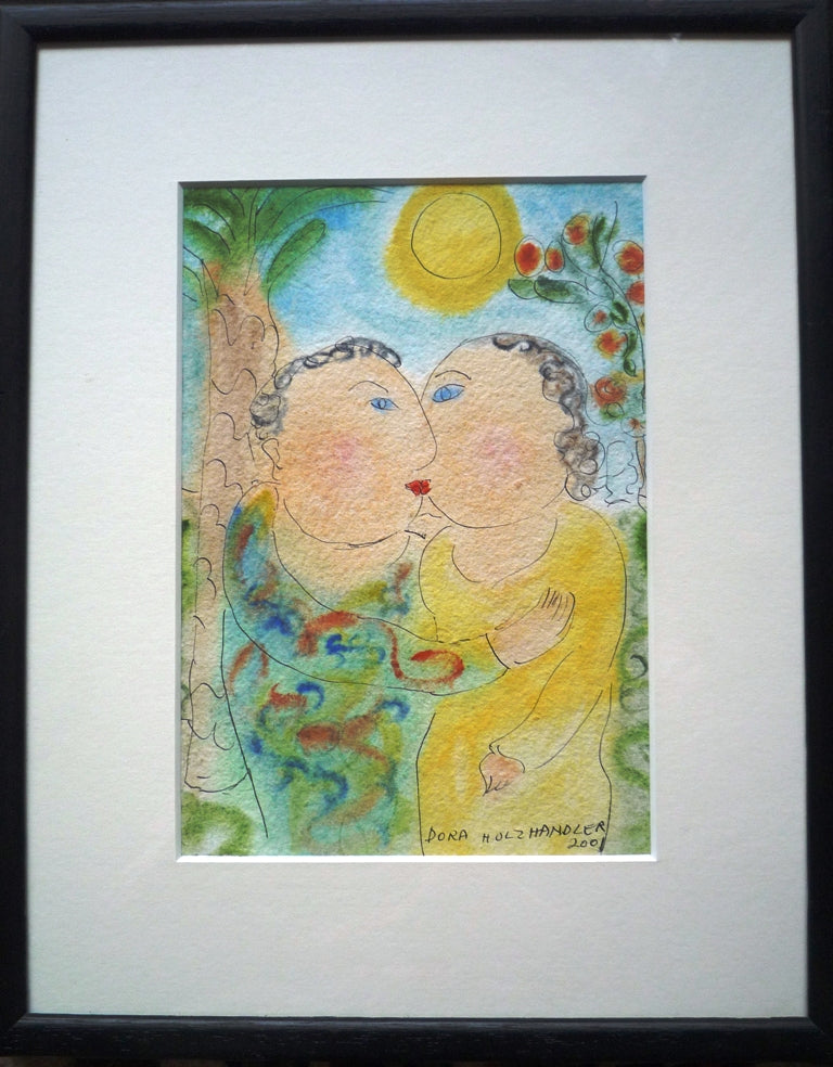 Dora Holzhandler The Couple watercolour painting