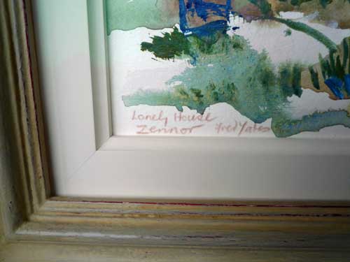 Fred Yates Lonely House Zennor original watercolour