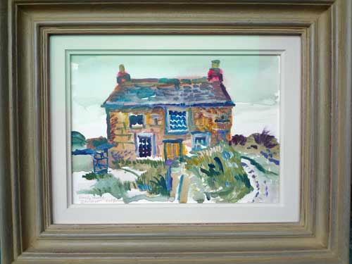 Fred Yates Lonely House Zennor original watercolour