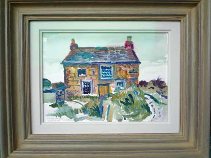Fred Yates Lonely House Zennor original watercolour