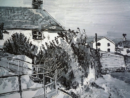 Fred Yates Marazion Sea Front early oil on board