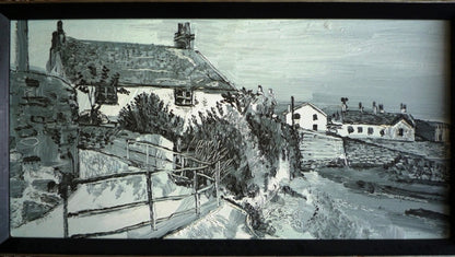 Fred Yates Marazion Sea Front early oil on board