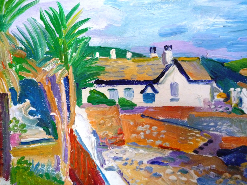 Fred Yates Marazion Castle House oil on canvas