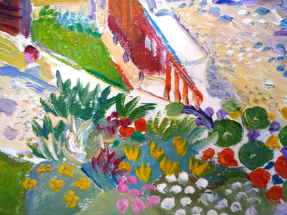 Fred Yates Marazion Castle House oil on canvas