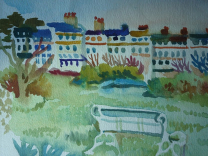 Fred Yates View from Morrab Gardens original watercolour