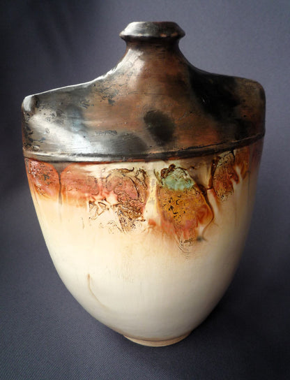 John Bedding Ceramic Flattened Sculptural Vase